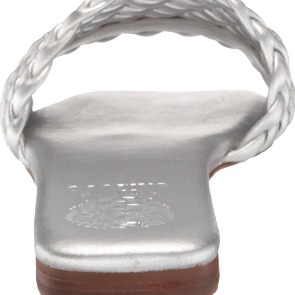 Vince Camuto Arissa Woven Flat Sandal in Pewter. SZ 6.5M - Picture 3 of 10